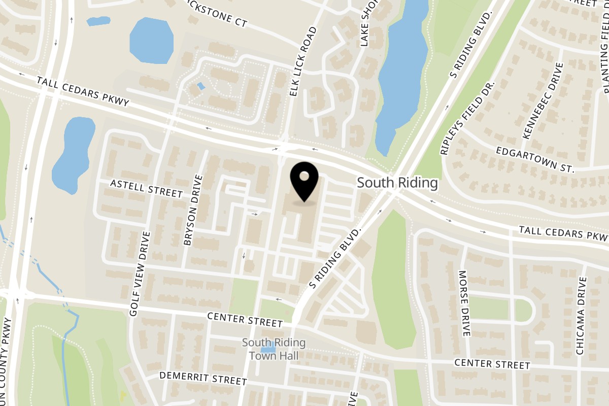 Map showing the location of Tandoori Pollo a la Brasa on 43090 Peacock Market Plaza in South Riding